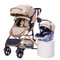 Multi-color Optional Linen/Lycia Canopy Fabric Aluminum Alloy Baby Stroller with Car Seat (SF-S0808C Pro)